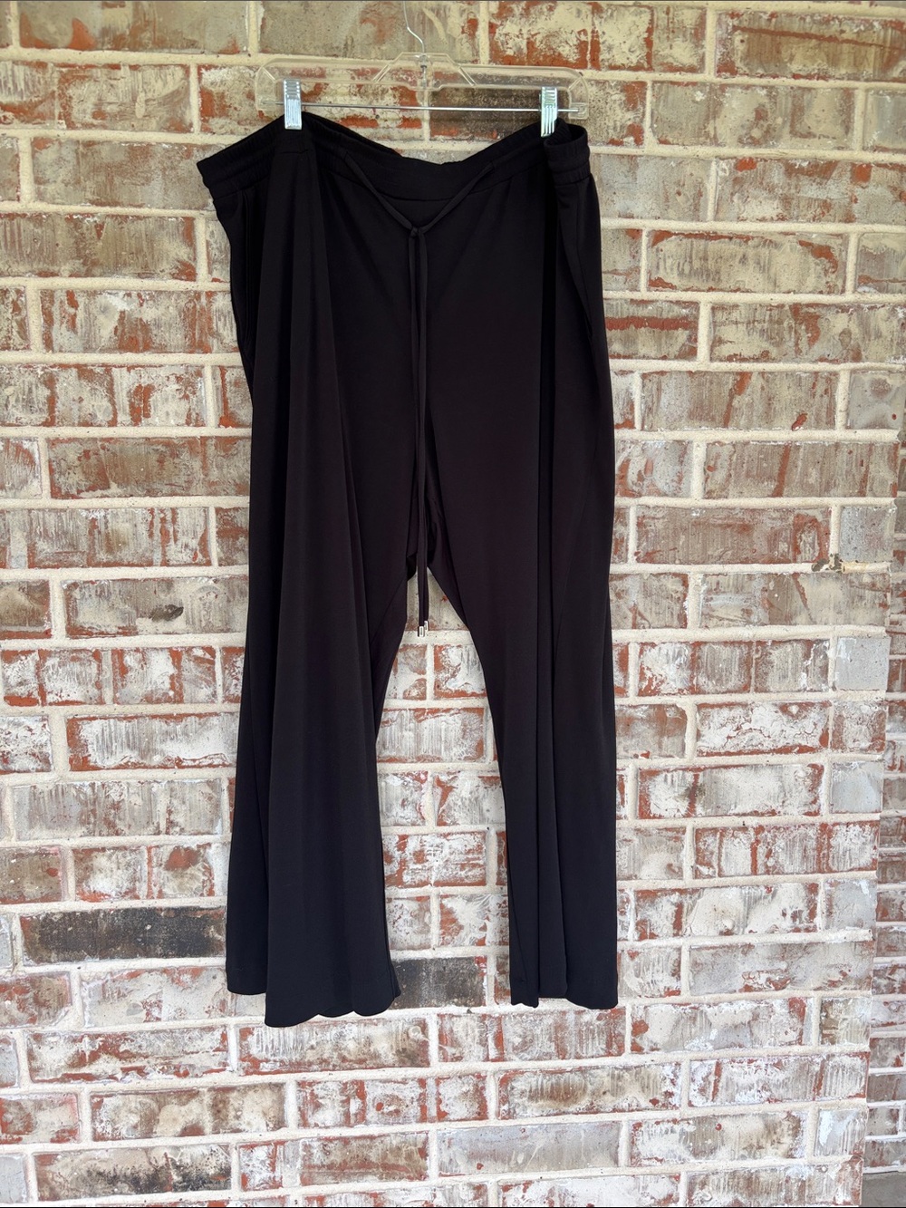 Cato Black Flowy Drawstring Plus Size Cropped Pants